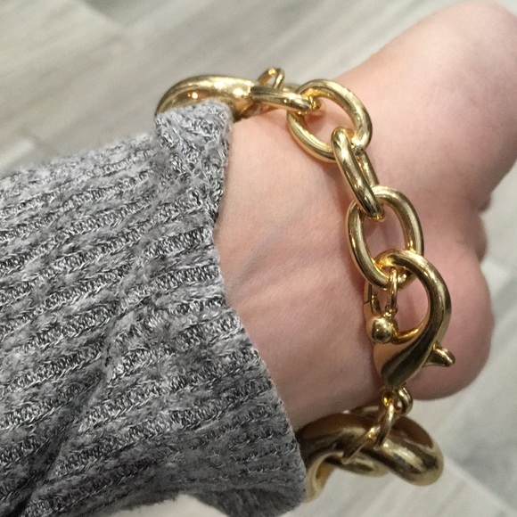 Heavy Links Gold Bracelet - Picture 3 of 5